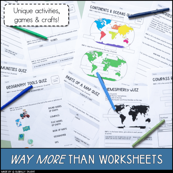 World Geography Unit with 15 Geography Lessons for Kids - Image 4