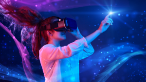 Student Using Virtual Reality as an example of skills students will need for the 21st-century